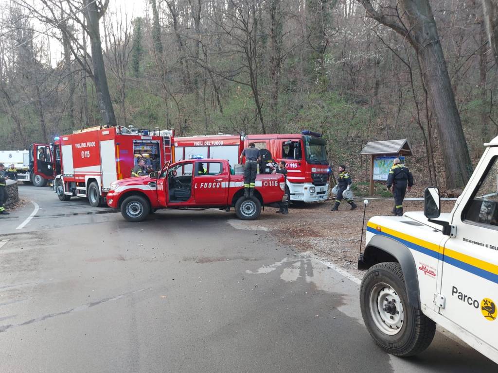 L'incendio nei boschi di Cuirone
