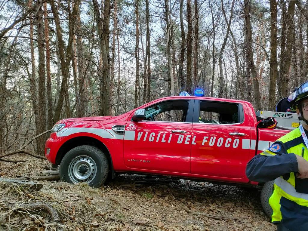 L'incendio nei boschi di Cuirone