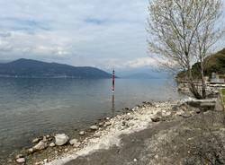 Il Lago Maggiore in siccità a Ispra
