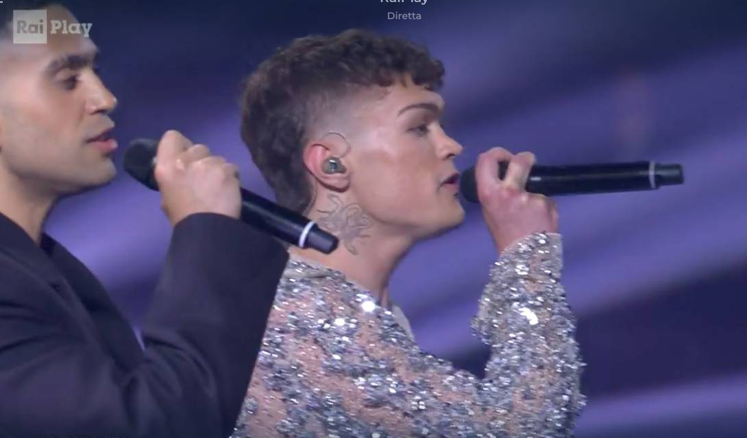 Mahmood e Blanco all'eurovision song contest in Torino