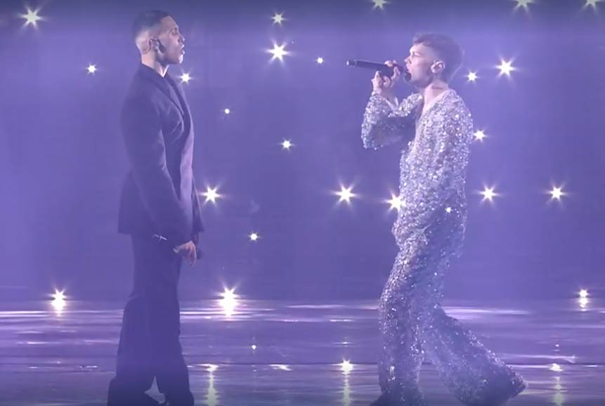 Mahmood e Blanco all'eurovision song contest in Torino
