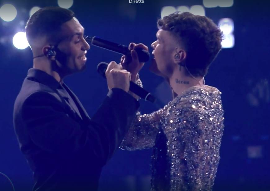 Mahmood e Blanco all'eurovision song contest in Torino