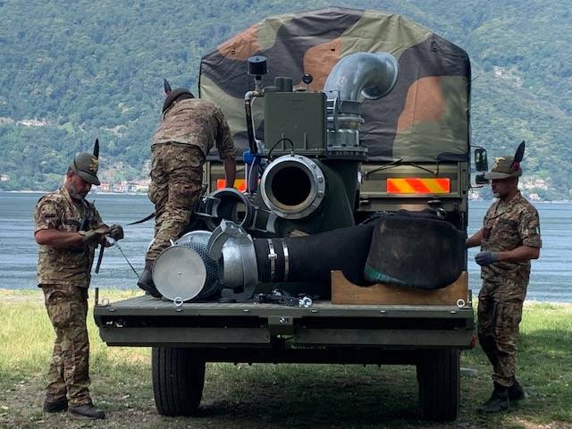 L\'attracco mobile del Genio militare