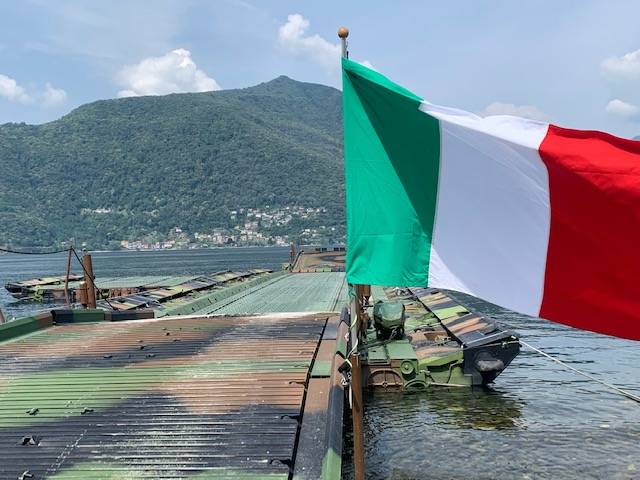 L\'attracco mobile del Genio militare