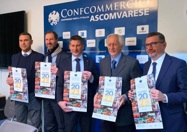 calendario ascom Federico Cantù ( sponsor) , Franco Vitella, Rudy Collini, Antonio  Besacchi e Francesco Dallo