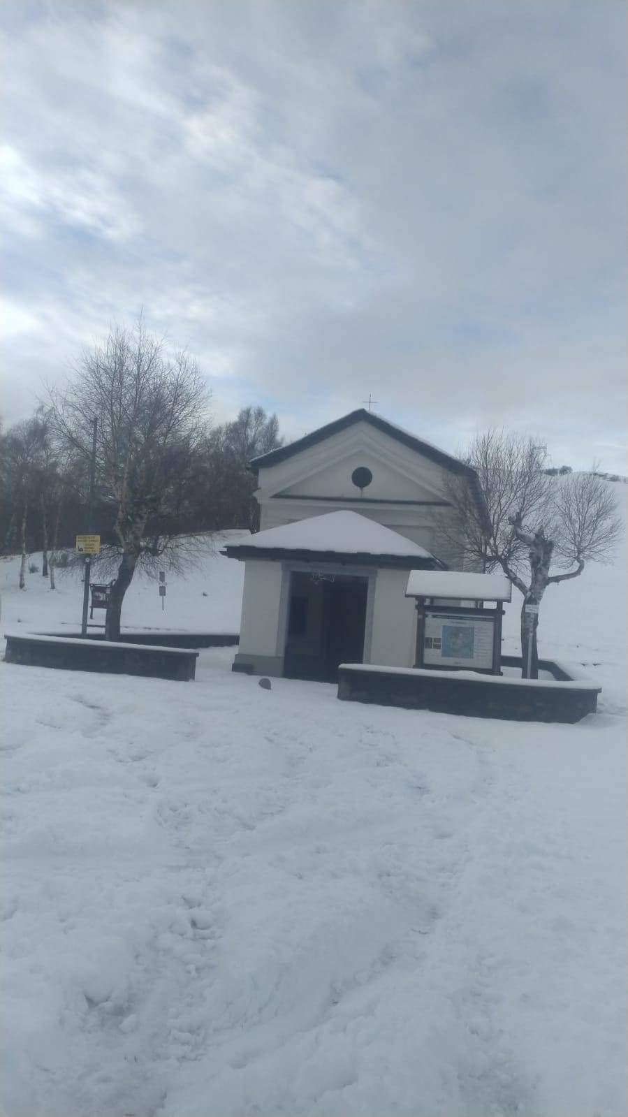 La Forcora innevata: 25 centimetri di neve