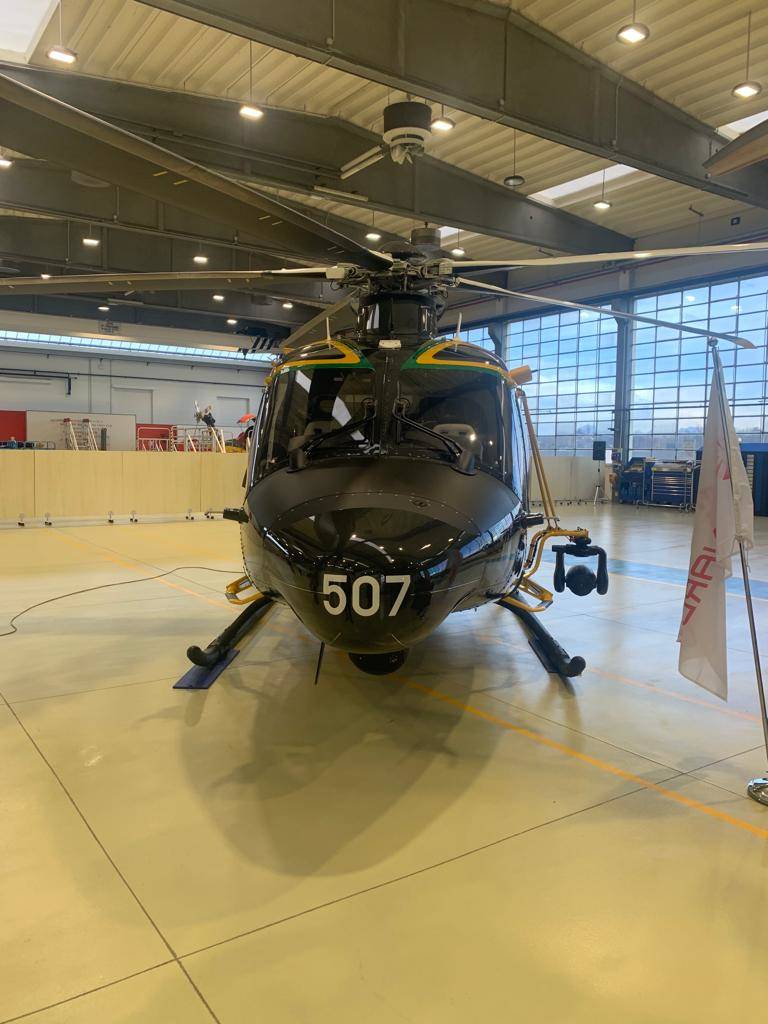 Alla sede Leonardo di Vergiate la consegna del primo Aw 169 Foc alla Guardia di Finanza