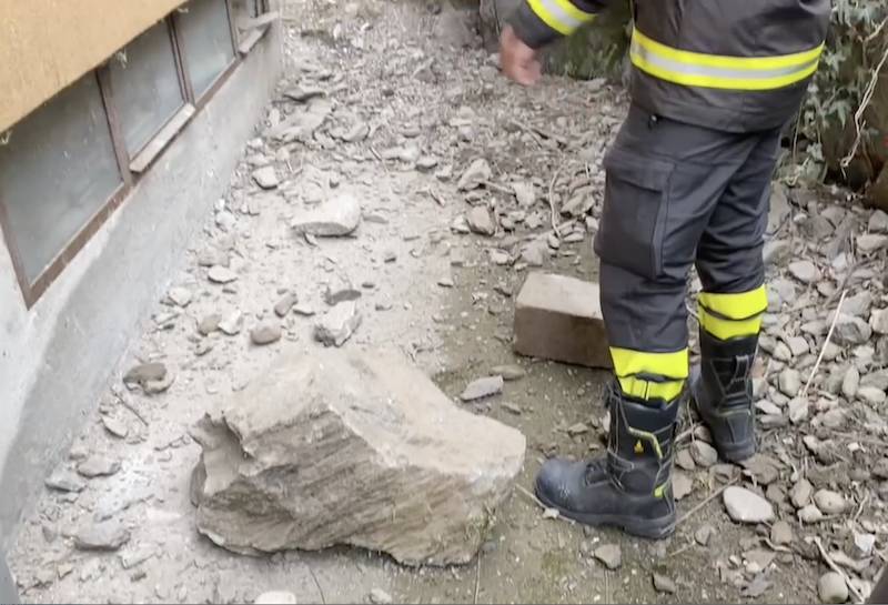 La frana a Creva di Luino