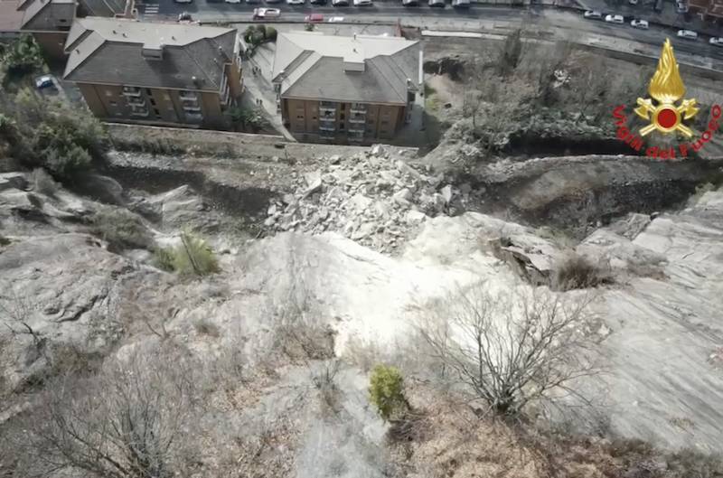 La frana a Creva di Luino