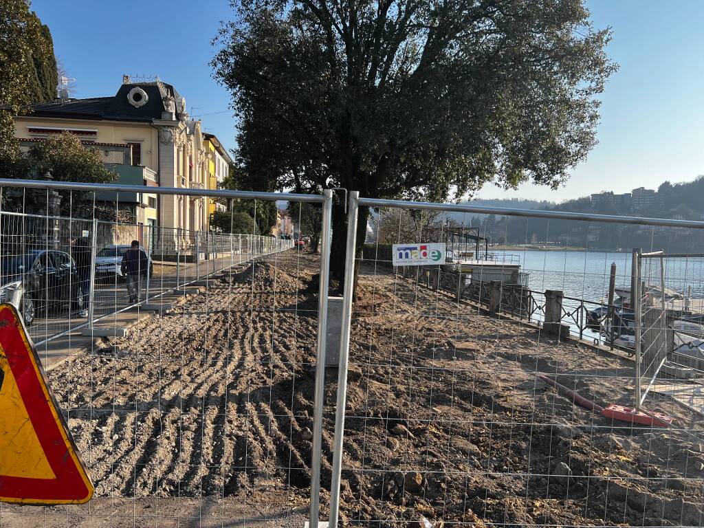 Laveno Mombello, i cantieri da Viale De Angelis al borgo storico 