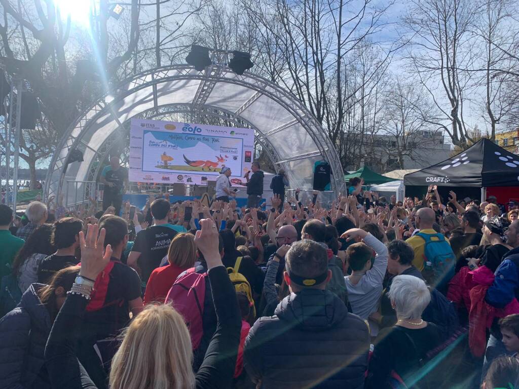 Il "mini trail" per i bambini a Gavirate