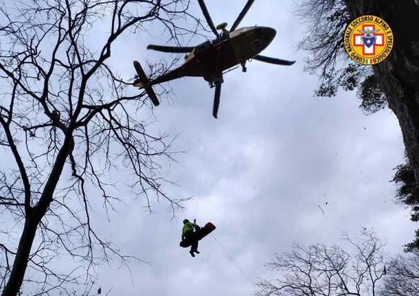 Leggiuno - Soccorso alpino al Sasso Ballaro