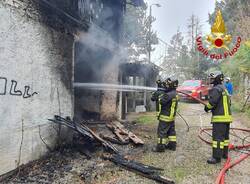 Porto Valtravaglia - Incendio via Fornaci
