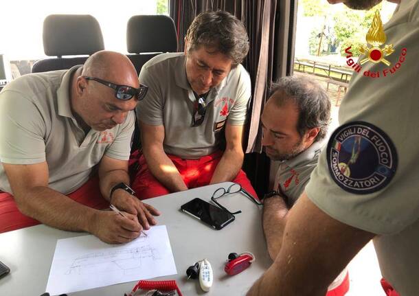 Vigili del Fuoco a Lisanza di Sesto Calende