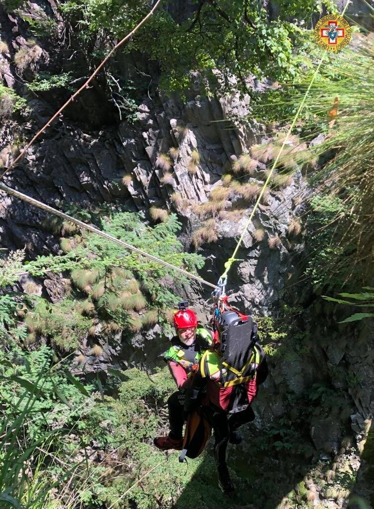 La grande esercitazione in forra del Soccorso Alpino