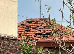 Casa distrutta dalla grandine a Gerenzano