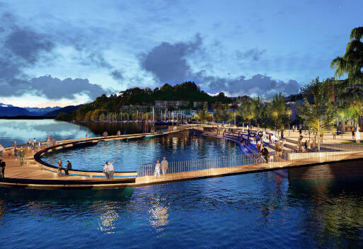 Il progetto per l'affaccio a lago di Laveno