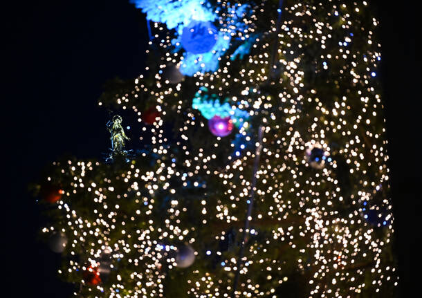 Illuminato l’albero di Natale in piazza Duomo a Milano
