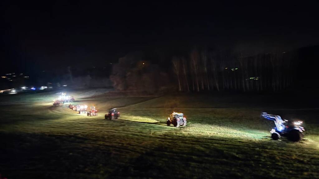 L'albero di trattori alla Fattoria Robustelli di Ranco 