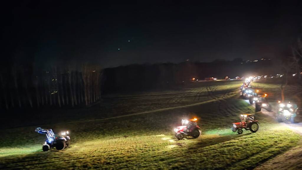 L'albero di trattori alla Fattoria Robustelli di Ranco 