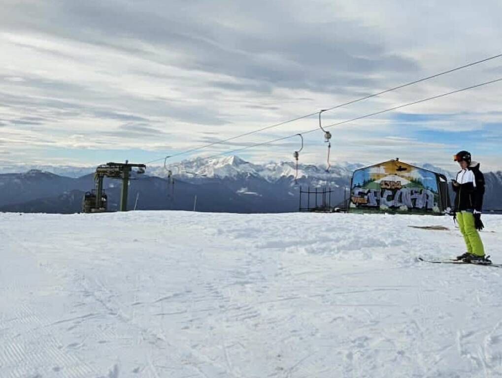 Primi sciatori del 2024 in Forcora