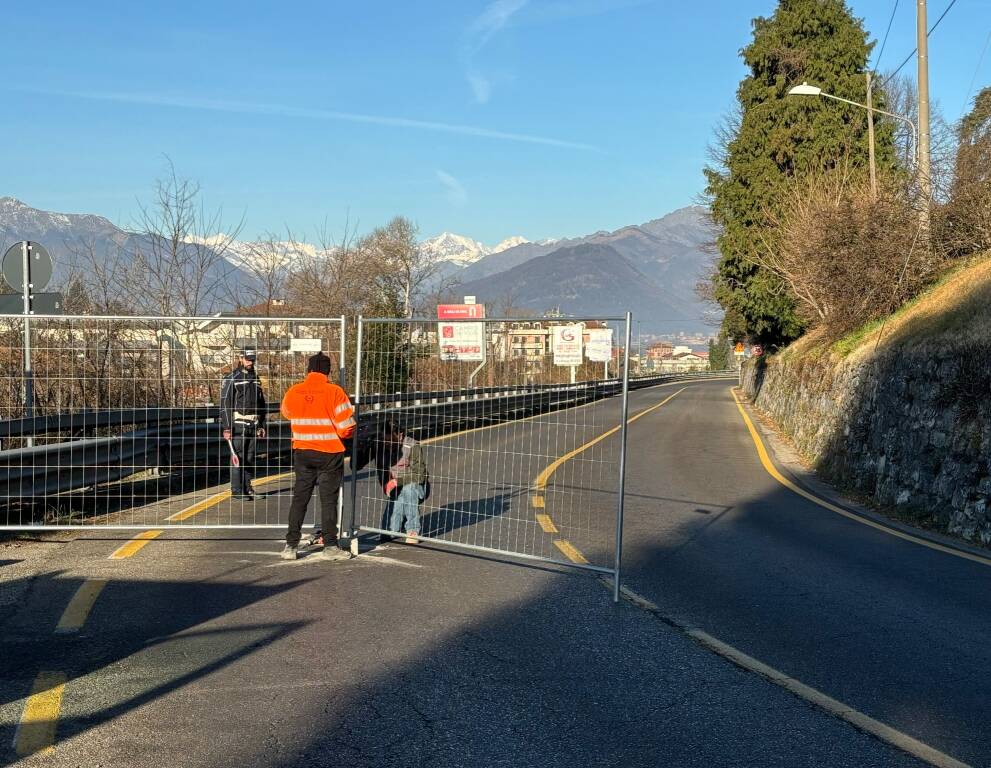 Cantiere Alptransit:  chiude la strada tra Cittiglio e Laveno
