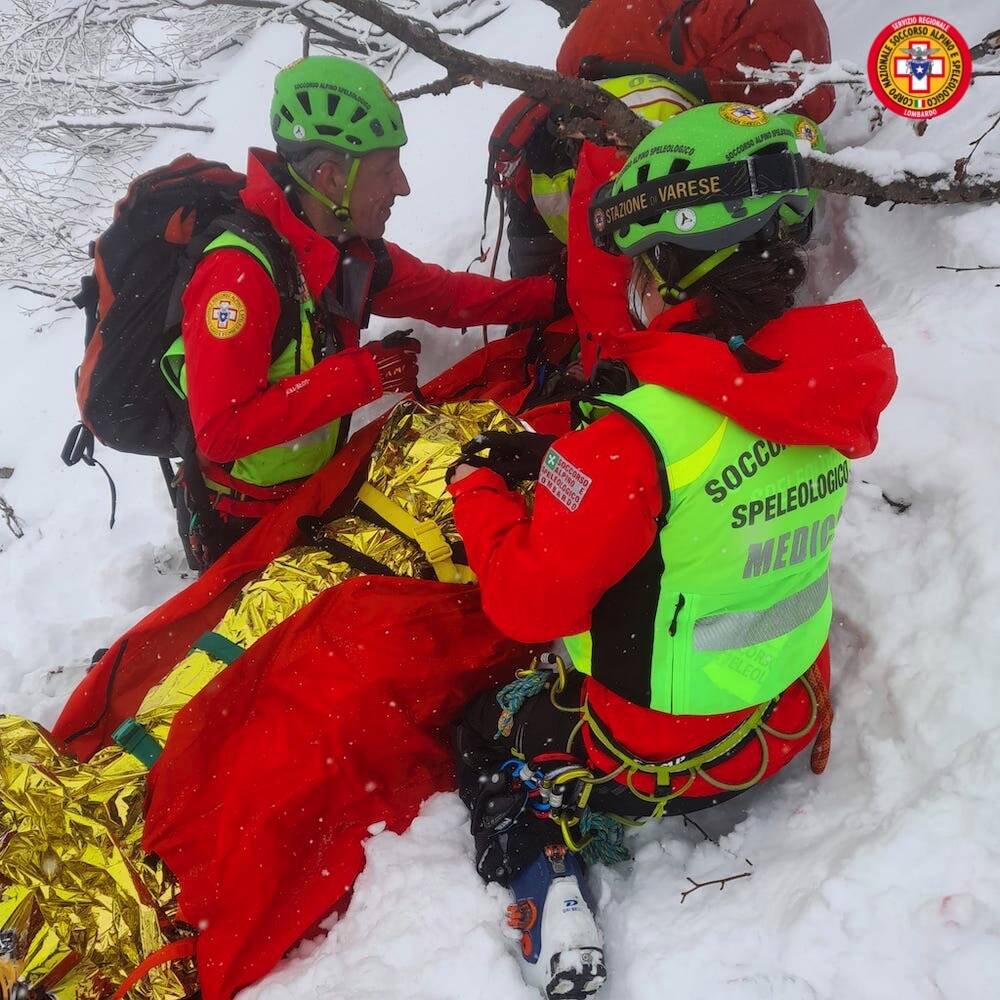 Esercitazione in Piemonte per il Soccorso alpino di Varese