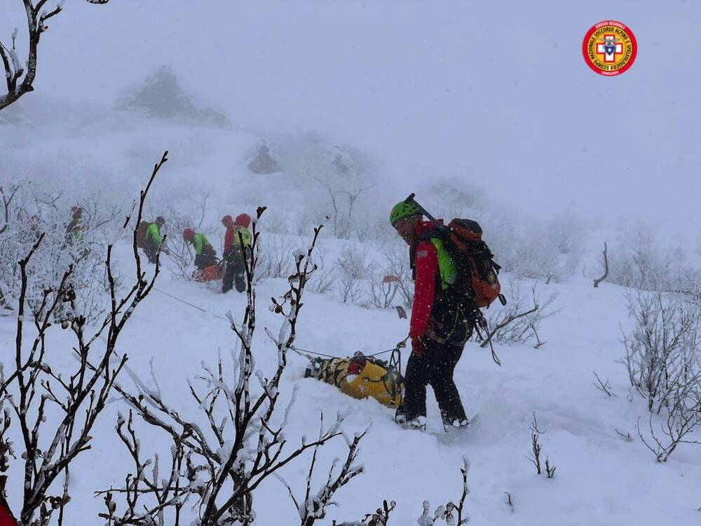 Esercitazione in Piemonte per il Soccorso alpino di Varese