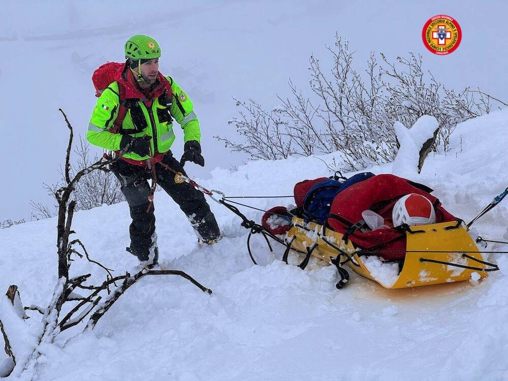 Esercitazione in Piemonte per il Soccorso alpino di Varese