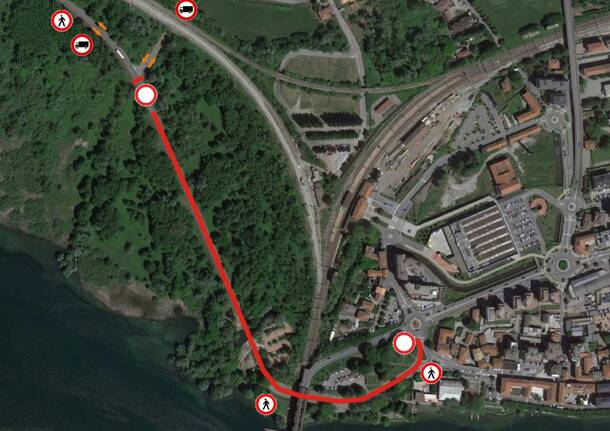 Chiusura strada angera sesto calende 