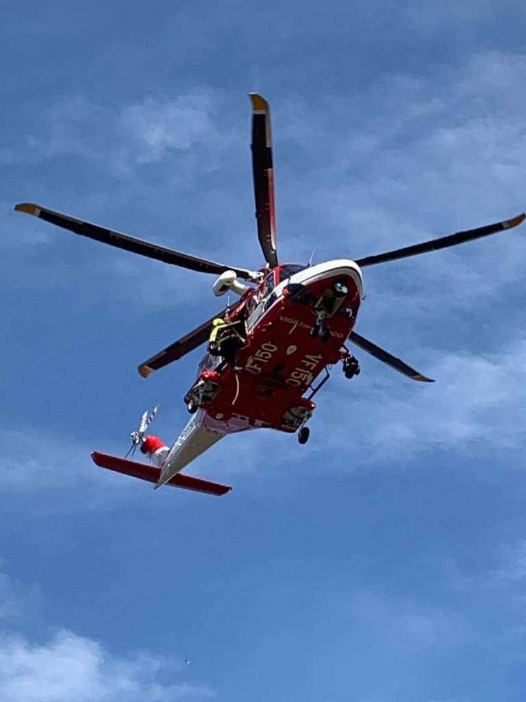 Il salvataggio in Piemonte delle escursioniste grazie all\'elicottero di Malpensa