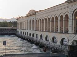 ticino e diga panperduto al tramonto