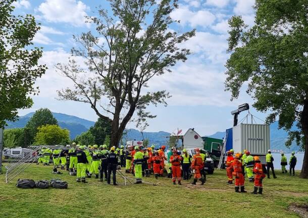 Domenica di addestramento per 300 volontari impegnati a "Maccagno 2024" 