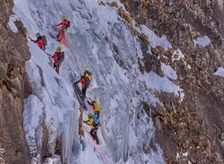 Le esercitazioni del Cnsas Valsossola sulla cascata di ghiaccio a Macugnaga