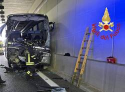 Incidente pullman pedemontana Lomazzo