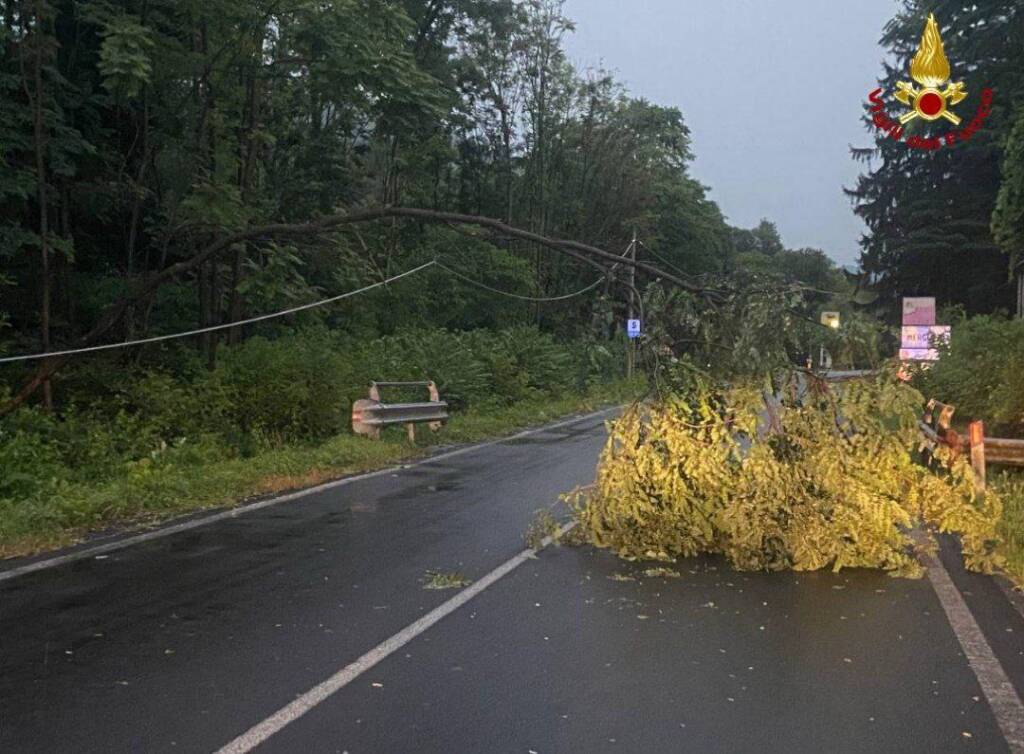 Maltempo nel Vco, vigili del fuoco al lavoro