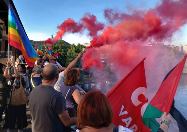 Flash mob della Cgil a Sesto Calende a sostegno di Gaza