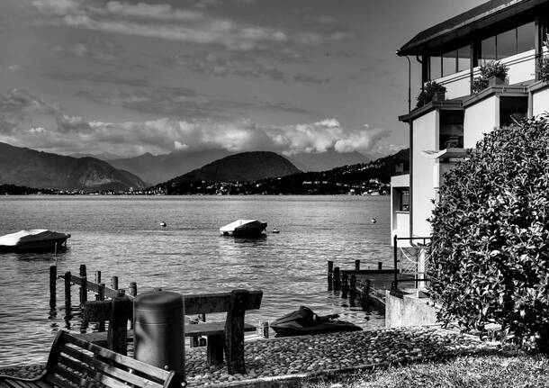 Località Caldè in bianco e nero