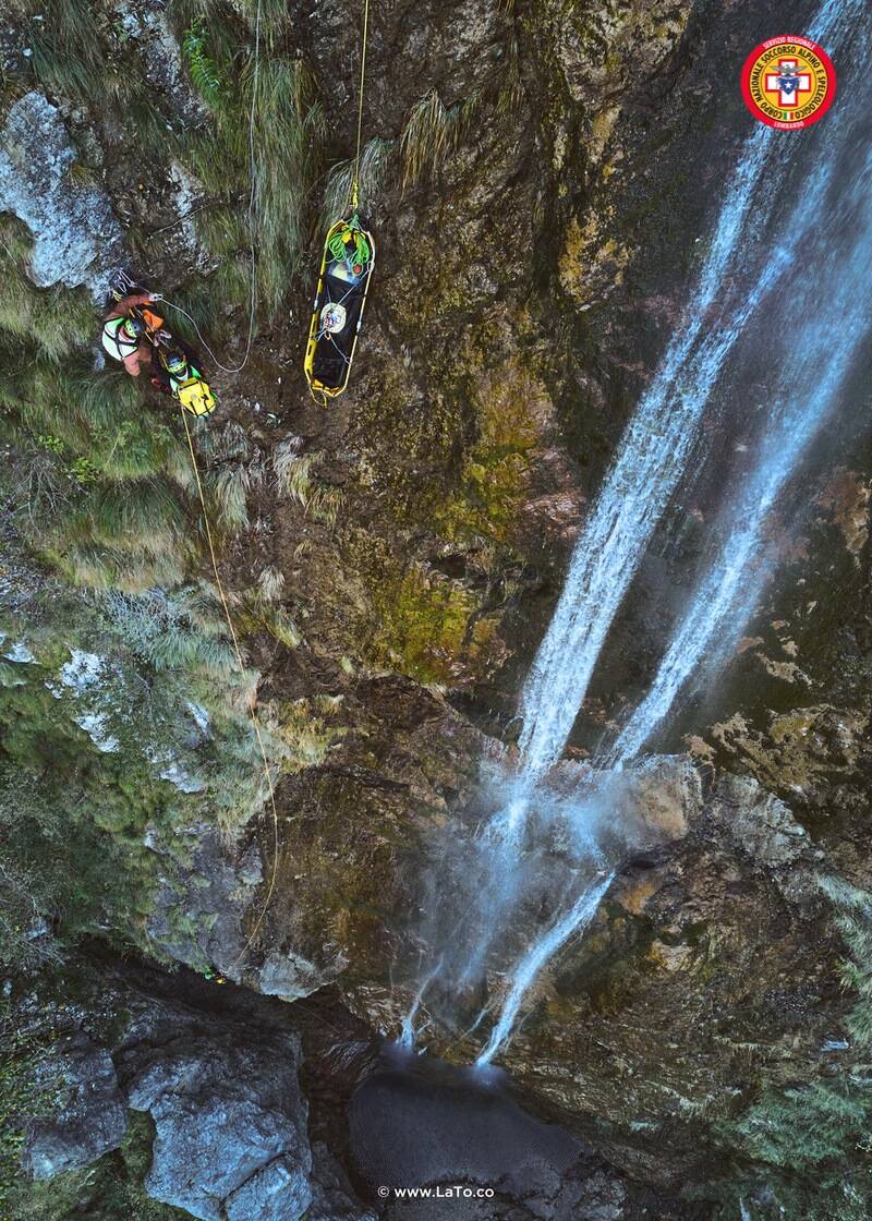 Esercitazione  a Castelveccana per il CNSAS