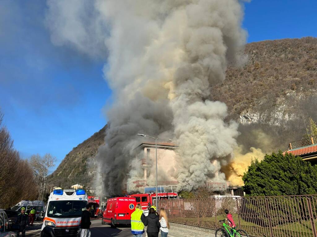 incendio Laveno Mombello 29 novembre