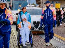 L’emozione di Leonardo, tedoforo per un giorno