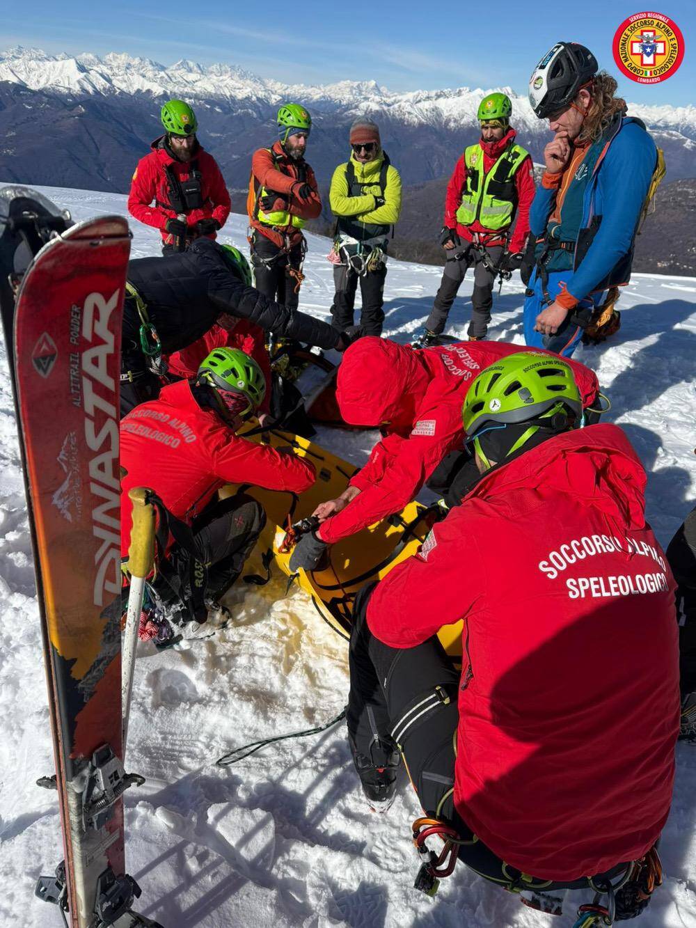 Esercitazione del soccorso alpino a Dumenza