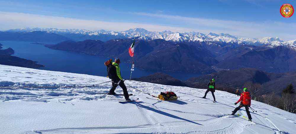 Esercitazione del soccorso alpino a Dumenza