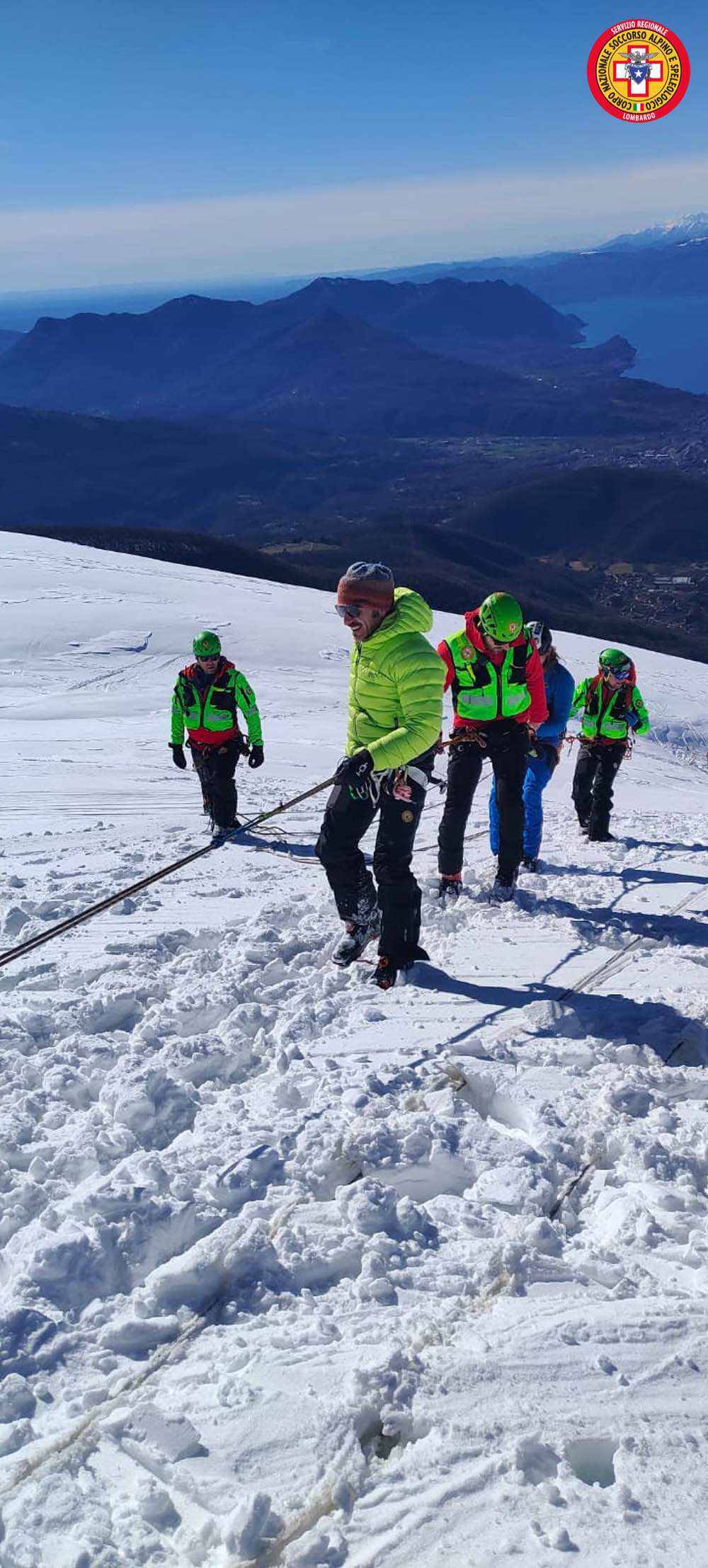 Esercitazione del soccorso alpino a Dumenza