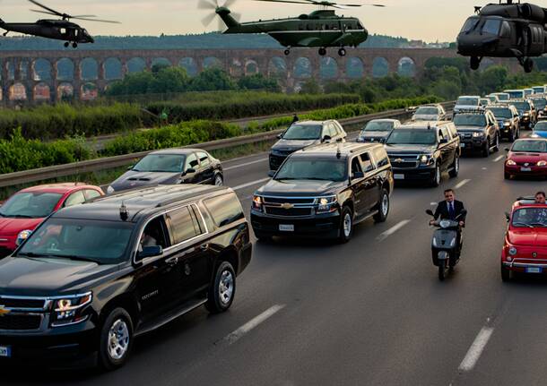 convoglio auto presidenziali americane AI