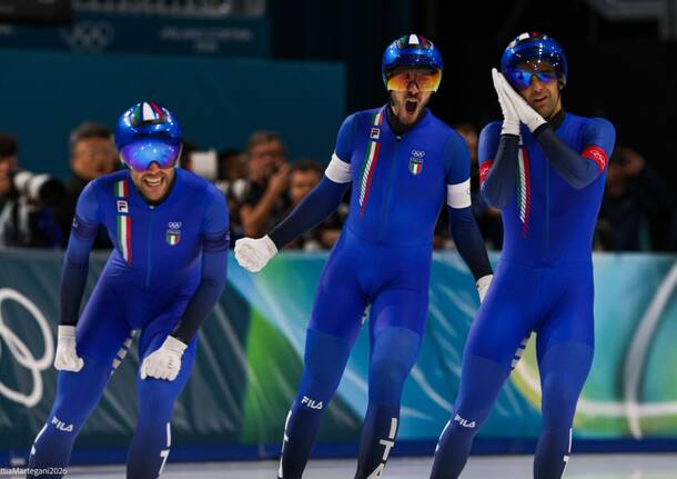 pattinaggio velocità medaglia d'oro team maschile