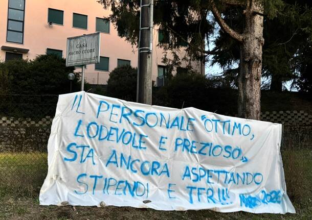 protesta dipendenti casa sacro cuore bogno marzo 2026