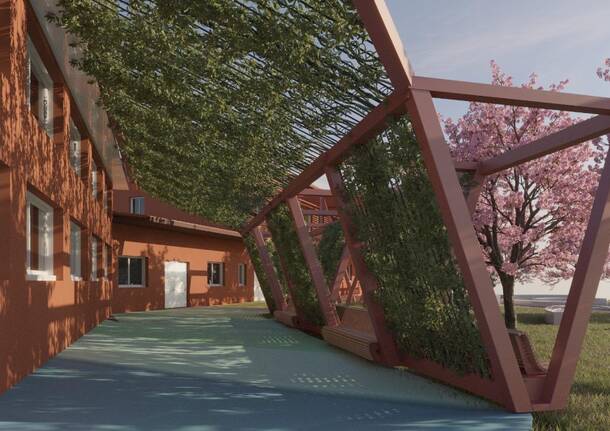 Rendering scuola Scotti di Laveno Mombello 