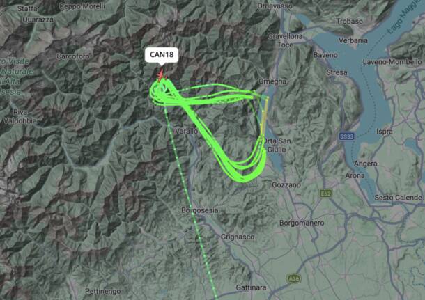 canadair incendio valsesia