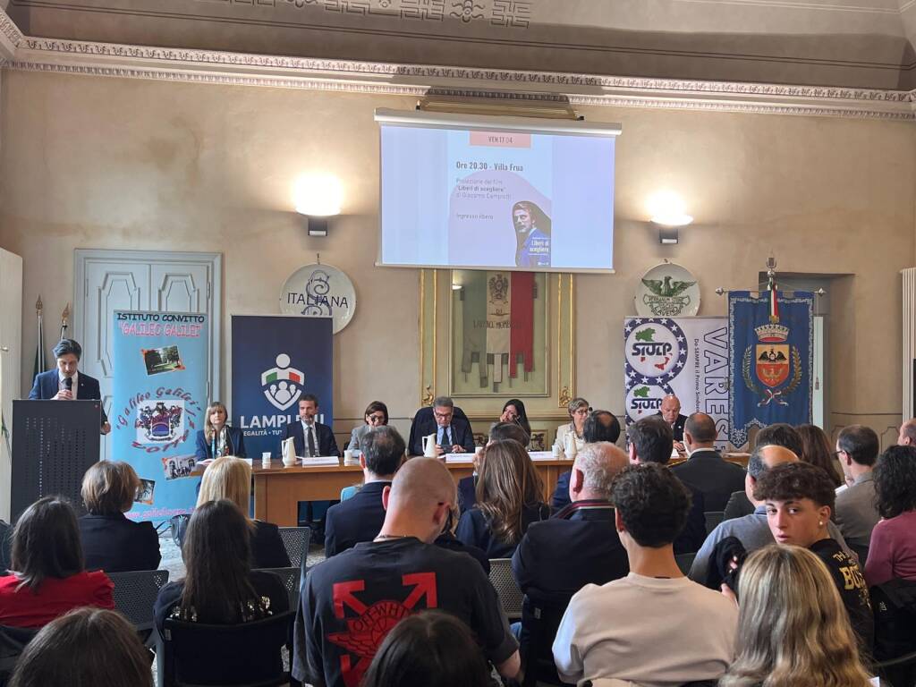 Il presidente della Regione Lombardia Attilio Fontana a Villa Frua in ricordo dei giovani agenti caduti in servizio